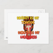 Gekke gezicht: Tongue-Out Expression Humor Briefkaart (Voorkant / Achterkant)