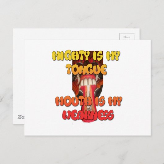 Gekke gezicht: Tongue-Out Expression Humor Briefkaart (Voorkant / Achterkant)