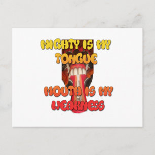 Gekke gezicht: Tongue-Out Expression Humor Briefkaart