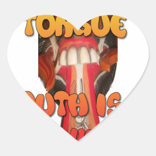 Gekke gezicht: Tongue-Out Expression Humor Hart Sticker