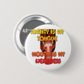 Gekke gezicht: Tongue-Out Expression Humor Ronde Button 5,7 Cm (Voorkant /achterkant)