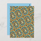 GEKKE GIRAFFE LONG NECK EN SPOTS, FUNNY FOLK ART BRIEFKAART (Voorkant / Achterkant)