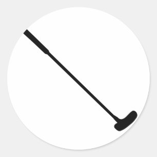 Gekke golfclubs ronde sticker