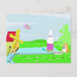 gekke golfkaart briefkaart