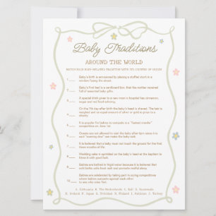 Gekke Goose Baby shower Baby Traditions Game Kaart