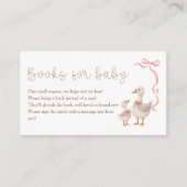 Gekke Goose Baby shower Boeken voor Baby Informatiekaartje (Voorkant)