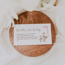 Gekke Goose Baby shower Boeken voor Baby Informatiekaartje
