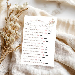 Gekke Goose Baby shower "Guess Who" spel