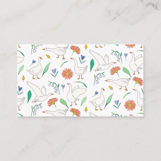 Gekke Goose Baby shower Luier Raffle Informatiekaartje (Achterkant)