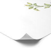 Gekke Goose Blue Bow Baby Shower Welkom Poster (Hoek)