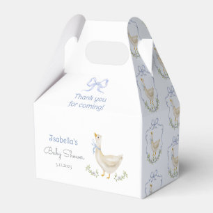Gekke Goose Blue Bow babyshower Bedankdoosjes
