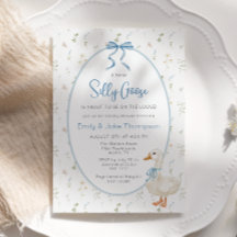Gekke Goose Blue Bow Floral Baby shower