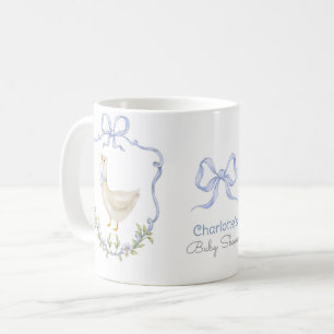 Gekke Goose Blue Bow grillige Baby meisje Douche Koffiemok