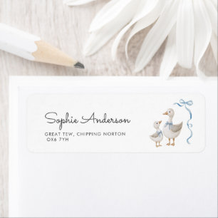 Gekke Goose Boy Baby shower Adres Etiket