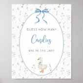 Gekke Goose Boy Baby shower Snoep Guessing Game Poster (Voorkant)
