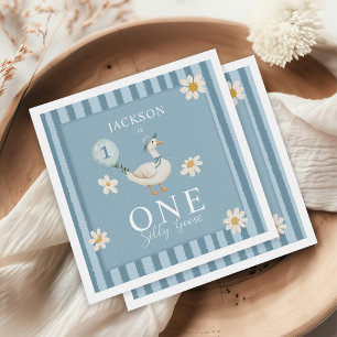 Gekke Goose Daisy Boy 1e Verjaardagsfeest Servet