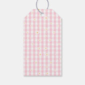 Gekke Goose Daisy gingham Baby shower Gift Label Cadeaulabel (Achterkant)