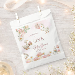 Gekke Goose Flower Garden Mushroom 1e verjaardag Bedankzakje