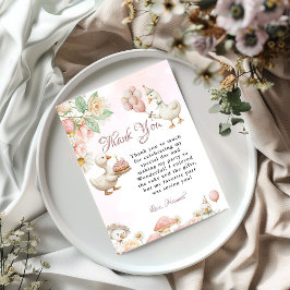 Gekke Goose Flower Garden Mushroom Dank u kaart