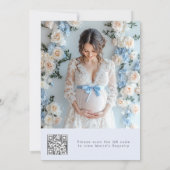 Gekke Goose Foto QR code Baby shower Kaart (Achterkant)