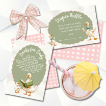 Gekke Goose Gingham Baby shower Boeken voor Baby
