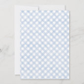 Gekke Goose Gingham Baby shower Kaart (Achterkant)