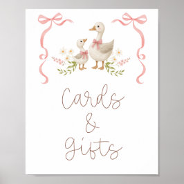 Gekke Goose Girl Baby shower Kaarten en geschenken Poster