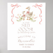 Gekke Goose Girl Baby shower Welkom Poster (Voorkant)