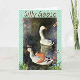Gekke Goose Kaart Monet Style Greeting Birthday