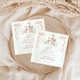 Gekke Goose meisje baby shower Servet