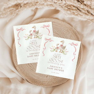 Gekke Goose meisje baby shower Servet