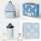 Gekke Goose Pink Bow Coquette Aangepaste Script Na Bedrukte Rugzak