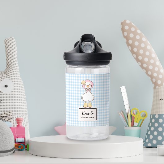 Gekke Goose Pink Bow Coquette Aangepaste Script Na Waterfles