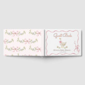 Gekke Goose Pink Bow grillige Baby shower Gastenboek (Volledig)