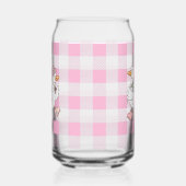 Gekke Goose Pink Gingham Blikvorm Glas (Rechts)