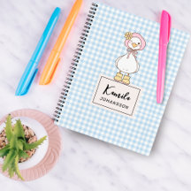 Gekke Goose Roze Bow Coquette Custom Notitieboek