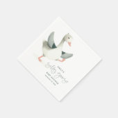 Gekke Goose Sage Script Name Baby shower Servet (Hoek)