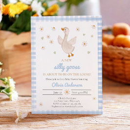 Gekke Goose Spring Daisy Gingham Boy Baby shower Kaart