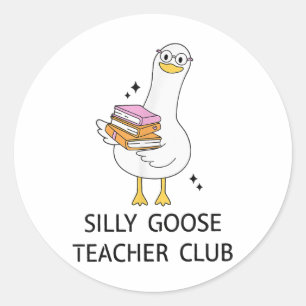 Gekke Goose Teacher Club, terug naar school Ronde Sticker