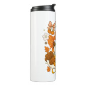 Gekke Goose Thanksgiving Coquette Turkije Thermosbeker (Gedraaid links)