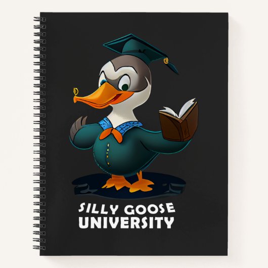 Gekke Goose University Student Funny Notitieboek (Voorkant)