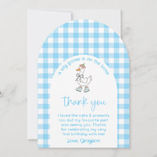 Gekke Goose Verjaardag Foto Bedankt Card Kaart