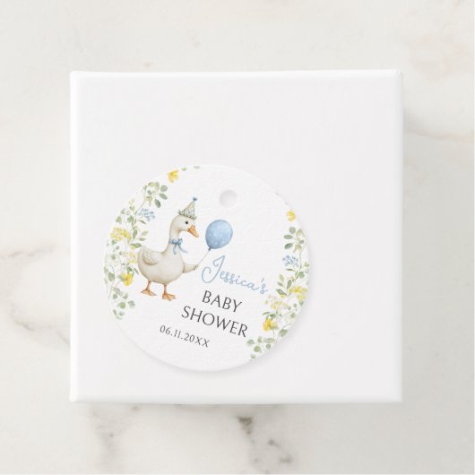 Gekke Goose Wildflower Baby Boy Shower Dank u Bedankjes Labels (In situ)
