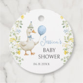 Gekke Goose Wildflower Baby Boy Shower Dank u Bedankjes Labels (Voorkant)