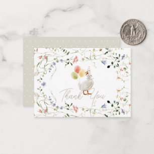 Gekke Goose Wildflower Baby shower Dank u Notitiekaartje