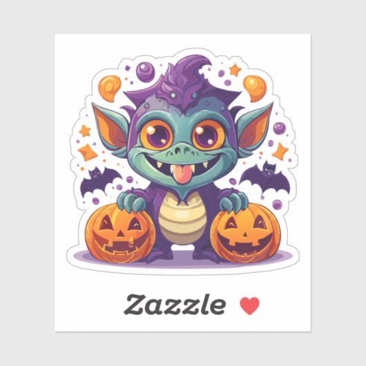 Gekke Halloweenmonster Sticker (Vel)