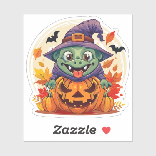 Gekke Halloweenmonster Sticker (Vel)