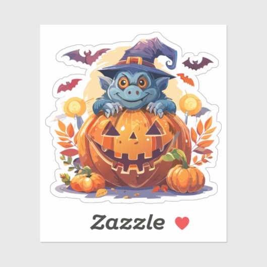 Gekke Halloweenmonster Sticker (Vel)