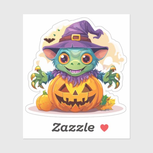 Gekke Halloweenmonster Sticker (Vel)