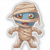 Gekke Halloweenmonster Sticker (Voorkant)